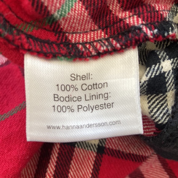 NWOT-Hanna Andersson Velvet Plaid Holiday Dress - Picture 4 of 4